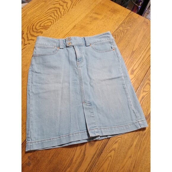 Dresses & Skirts - GAP Jeans Skirt Womens 6 Blue Light Preowned Summer Denim Spring Casual Work